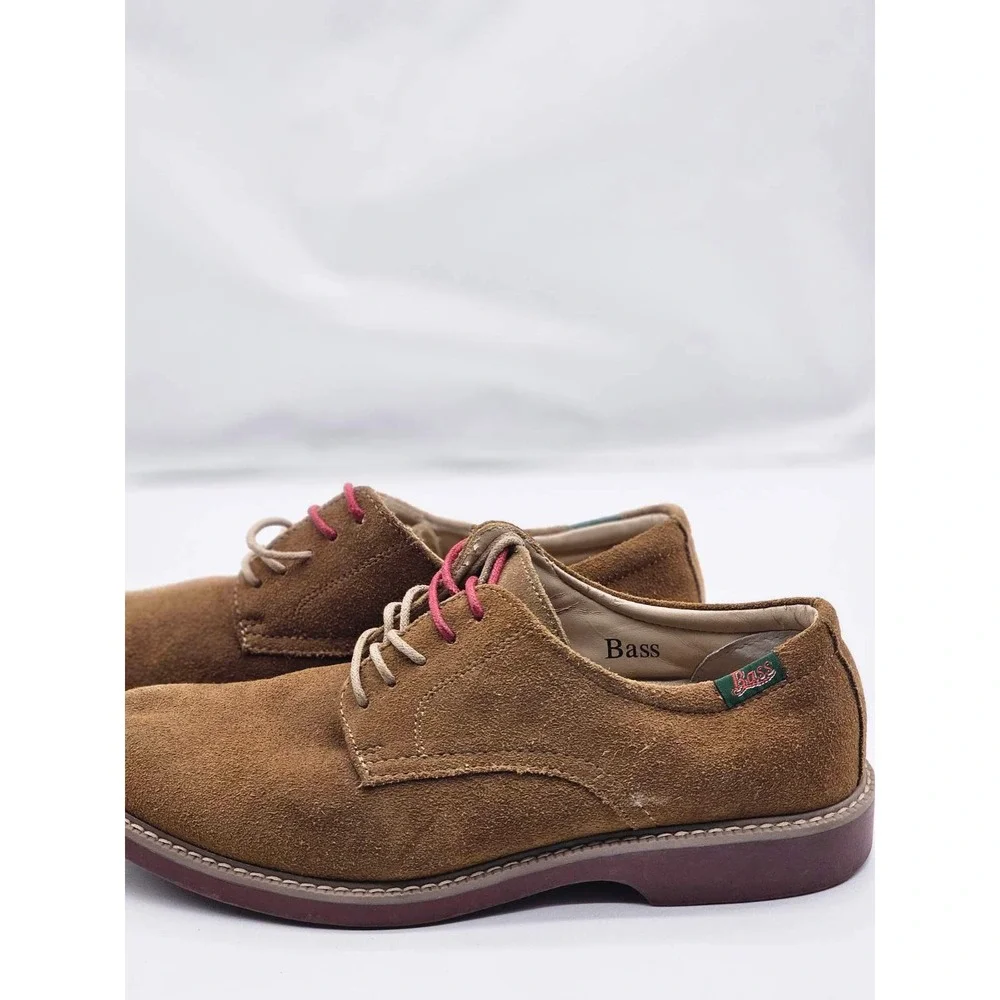 Bass Oxford Mens 9 Brown  Suede Lace Up Pasadena 0026-2367-268